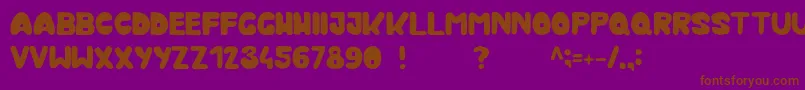 Kmurka Font – Brown Fonts on Purple Background