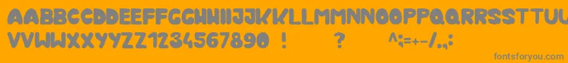 Kmurka Font – Gray Fonts on Orange Background