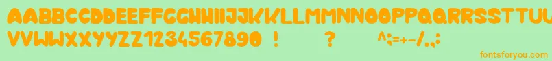 Kmurka Font – Orange Fonts on Green Background