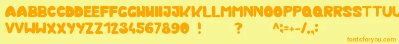Kmurka-fontti – oranssit fontit keltaisella taustalla