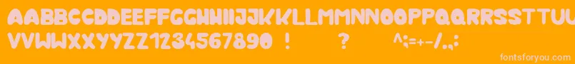 Kmurka Font – Pink Fonts on Orange Background