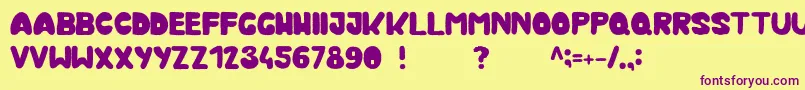 More about Kmurka Font Kmurka Font – Purple Fonts on Yellow Background