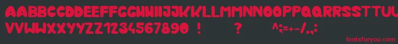 Kmurka Font – Red Fonts on Black Background