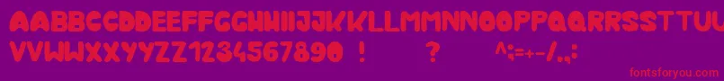 Kmurka Font – Red Fonts on Purple Background