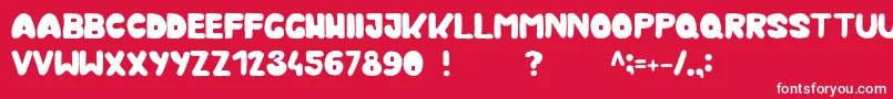 Kmurka Font – White Fonts on Red Background