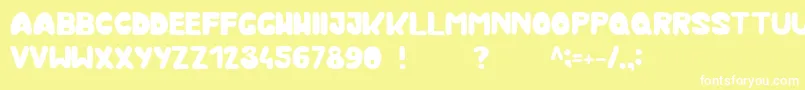 フォントKmurka – 黄色い背景に白い文字