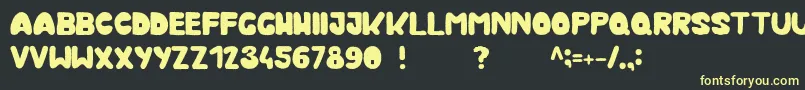 Kmurka Font – Yellow Fonts on Black Background