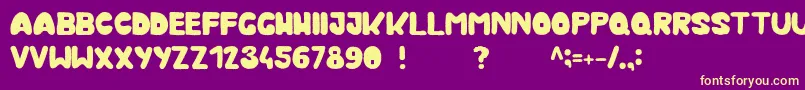 Kmurka Font – Yellow Fonts on Purple Background