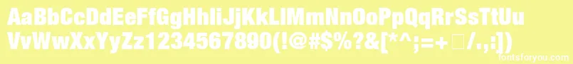 フォントContextRepriseUltracondSsiNormal – 黄色い背景に白い文字