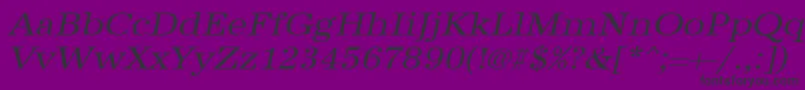 UrwantiquatextwidOblique Font – Black Fonts on Purple Background