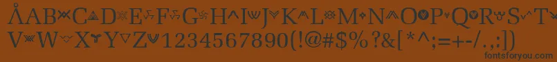 Stargate Font – Black Fonts on Brown Background