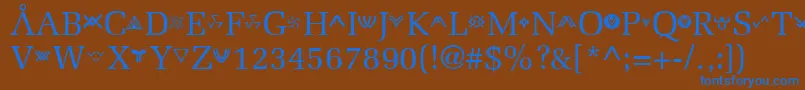 Шрифт Stargate – синие шрифты на коричневом фоне