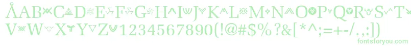 Stargate Font – Green Fonts on White Background