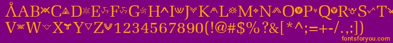 Шрифт Stargate – оранжевые шрифты на фиолетовом фоне