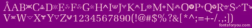 Stargate Font – Pink Fonts on Purple Background