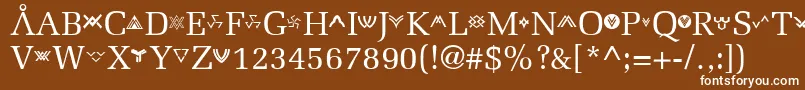 Czcionka Stargate – białe czcionki na brązowym tle