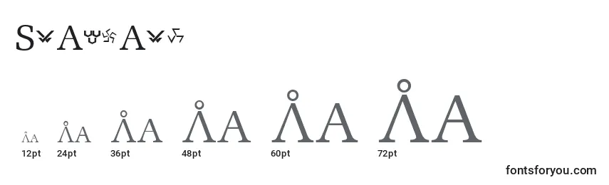 Stargate Font Sizes