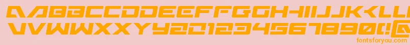 Wildcard31semital Font – Orange Fonts on Pink Background