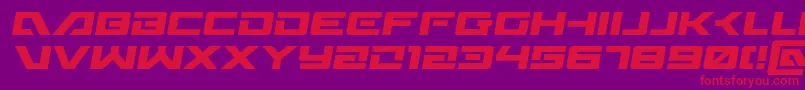 Wildcard31semital Font – Red Fonts on Purple Background