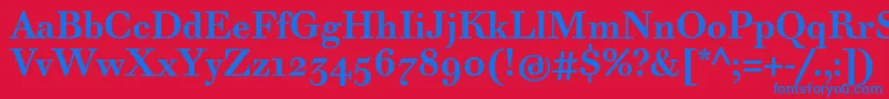 WalbaumTextProBold Font – Blue Fonts on Red Background