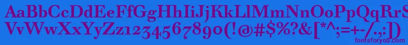 WalbaumTextProBold Font – Purple Fonts on Blue Background