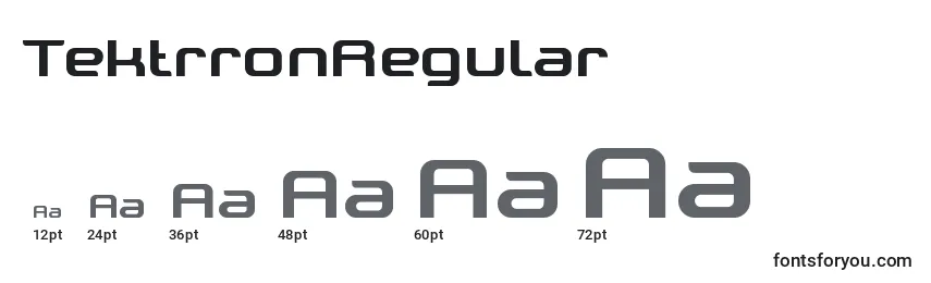 TektrronRegular font sizes