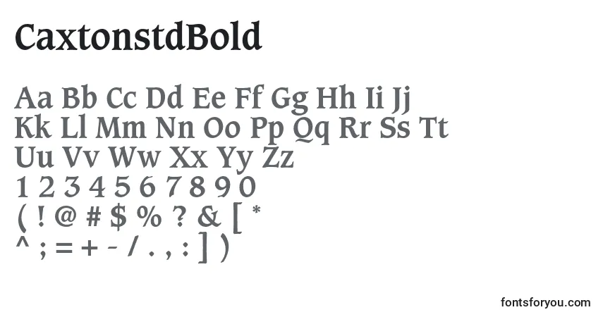characters of caxtonstdbold font, letter of caxtonstdbold font, alphabet of  caxtonstdbold font