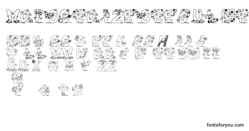 characters of motscroizesregular font, letter of motscroizesregular font, alphabet of  motscroizesregular font