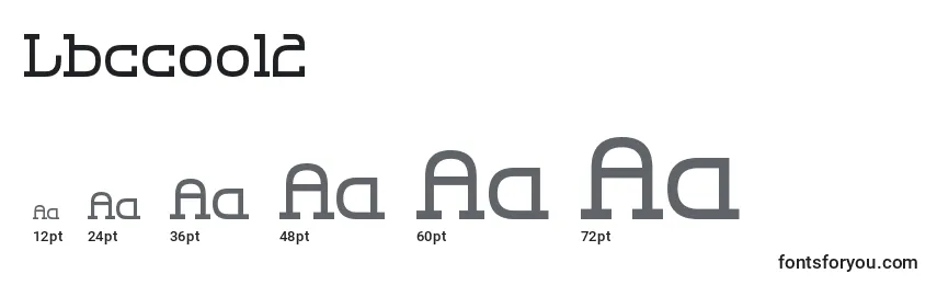 sizes of lbccool2 font, lbccool2 sizes