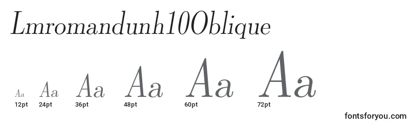 sizes of lmromandunh10oblique font, lmromandunh10oblique sizes