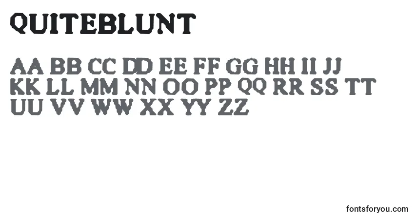 Шрифт QuiteBlunt – алфавит, цифры, специальные символы