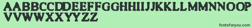 QuiteBlunt Font – Black Fonts on Green Background