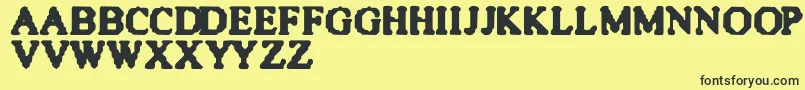 QuiteBlunt-Schriftart – Schwarze Schriften auf gelbem Hintergrund