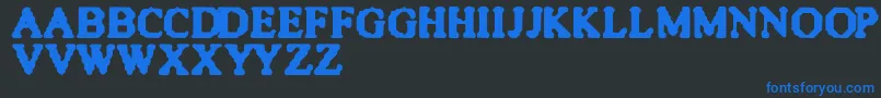 Шрифт QuiteBlunt – синие шрифты на чёрном фоне