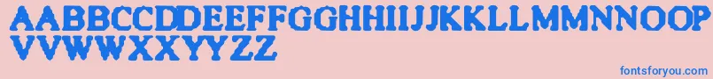 QuiteBlunt Font – Blue Fonts on Pink Background