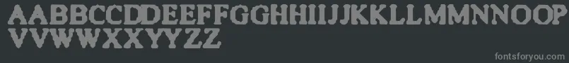 フォントQuiteBlunt – 黒い背景に灰色の文字