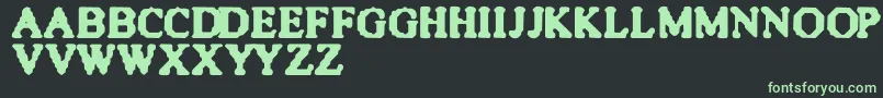 QuiteBlunt-fontti – vihreät fontit mustalla taustalla