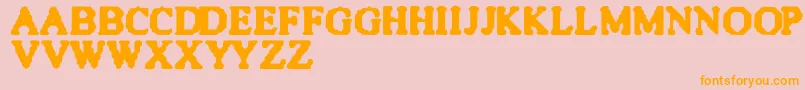 QuiteBlunt Font – Orange Fonts on Pink Background