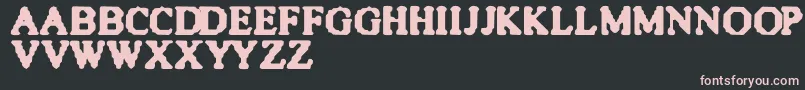 フォントQuiteBlunt – 黒い背景にピンクのフォント