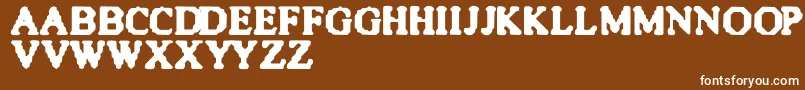 Шрифт QuiteBlunt – белые шрифты на коричневом фоне
