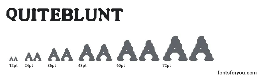 QuiteBlunt Font Sizes