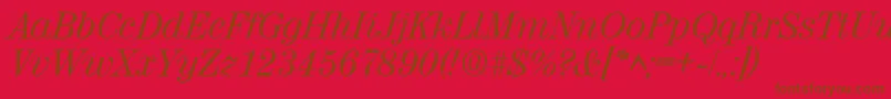 ValenciaItalic Font – Brown Fonts on Red Background