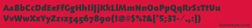 WoodlandItcHeavy Font – Black Fonts on Red Background