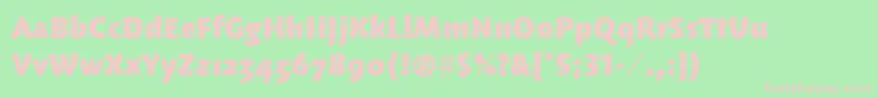 WoodlandItcHeavy Font – Pink Fonts on Green Background