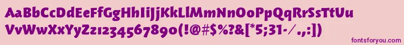 WoodlandItcHeavy Font – Purple Fonts on Pink Background