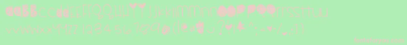 Petlove Font – Pink Fonts on Green Background