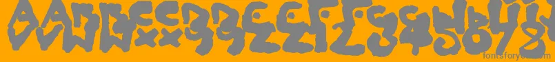 ChildlikeBlobs Font – Gray Fonts on Orange Background