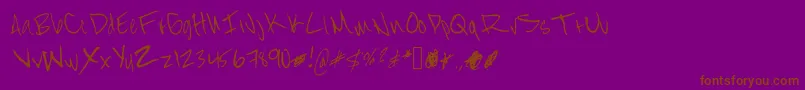 StreetPrescription-fontti – ruskeat fontit violetilla taustalla