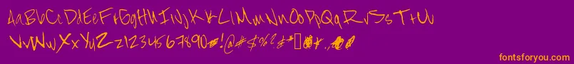 StreetPrescription Font – Orange Fonts on Purple Background