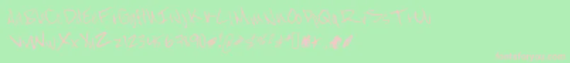フォントStreetPrescription – 緑の背景にピンクのフォント